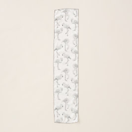 Echarpe Padrão Flamingo
