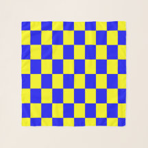 Padrão verificado azul e amarelo