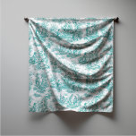 Echarpe Praça de tartaruga-de-jouy<br><div class="desc">Vintage retro turquoise toile de jouy Scarf. Melhore o seu guarda-roupa com a elegância eterno de toile de jouy vintage designs, inspirada pelos padrões requintados das cenas do campo francês. Estas sofisticadas impressões Toile são uma raiva constante no momento, belas designs que trazem beleza natural e charme. Este cachecol em...</div>