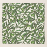 Echarpe Ramos de oliveira em branco<br><div class="desc">Padrões de aquarela sem costura pintados à mão com ramos de oliveira</div>