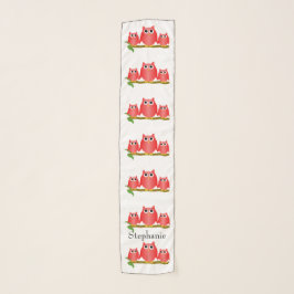 Echarpe Red Owls Design Personalised