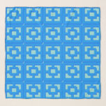 Echarpe Retro Jet Set Blue Trellis Chiffon Scarf<br><div class="desc">Adicione um esplash de Primaveras de Palma modernos do século médio a qualquer lugar que você vá com este escaravelho de chiffon com padrão Retro Jet Set Blue Trellis. Foi inspirado por blocos de brisa de concreto antigos. A tomada desconstruída da arquitetura dos anos 50 dará uma sensação instantânea de...</div>
