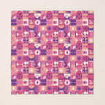 Echarpe Retro Pink Purple Wine Bauhaus Pattern<br><div class="desc">Retro Pink Purple Wine Bauhaus Pattern Scarves and Wraps features a vintage wine pattern in pink, purple and white. Perfect gifts for wine lovers for birthdays,  celebrations,  thank you gifts,  staff,  Christmas and holiday gifts. Created by Evco Studio www.zazzle.com/store/evcostudio</div>
