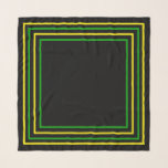 Echarpe Sinalizador jamaicano verde e amarelo colorido<br><div class="desc">Na moda preto com padrão de quadrados simples na bandeira jamaicana cores de amarelo e verde</div>