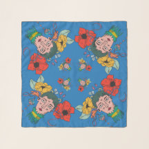 Surreal Garden Girl Scarf - Estúdio Nasamin