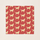 Echarpe Teste padrão das silhuetas do golden retriever<br><div class="desc">O lenço do amante dourado</div>
