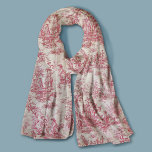 Echarpe Tóile vermelha de jouy legante<br><div class="desc">Vintage retro toile de jouy Scarf. Melhore o seu guarda-roupa com a elegância eterno de designs antigos toile de jouy, inspirada nos padrões requintados de cenas rosa-quente francesas. Estas sofisticadas impressões Toile são uma raiva constante no momento, belas designs que trazem beleza natural e charme. Este cachecol em moda combina...</div>