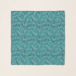 Echarpe Turquesa com a forma de estampas de couro<br><div class="desc">Azul-turquesa com ferramentas florais,  design de couro gravado,  ocidental,  design de couro natural. Disponível em mais cores.</div>
