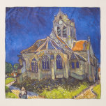 Echarpe Vincent van Gogh - A Igreja em Auvers<br><div class="desc">Igreja de Auvers / l'Eglise à Auvers-sur-oise de Vincent Van Gogh em 1890</div>