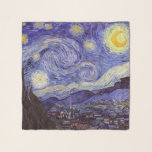 Echarpe Vincent Van Gogh Starry Night Vintage Fine Art<br><div class="desc">Vincent van Gogh Starry Night Fine Art Painting Starry Night Starry Night é uma pintura do artista poste-impressionista holandês Vincent van Gogh. O céu azul à noite está cheio de nuvens, estrelas e uma lua crescente brilhante. A Noite Estrelada é a única noturna na série de visões da janela do...</div>