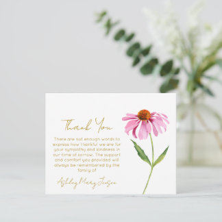 Echinacea | Cartão de Agradecimento por Funeral Lu