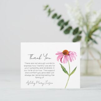 Echinacea | Cartão de Agradecimento por Funeral Lu