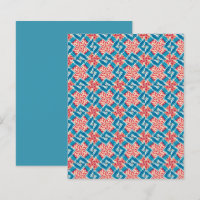 Eclectic Boho Red Turquoise X Scrapbook Paper