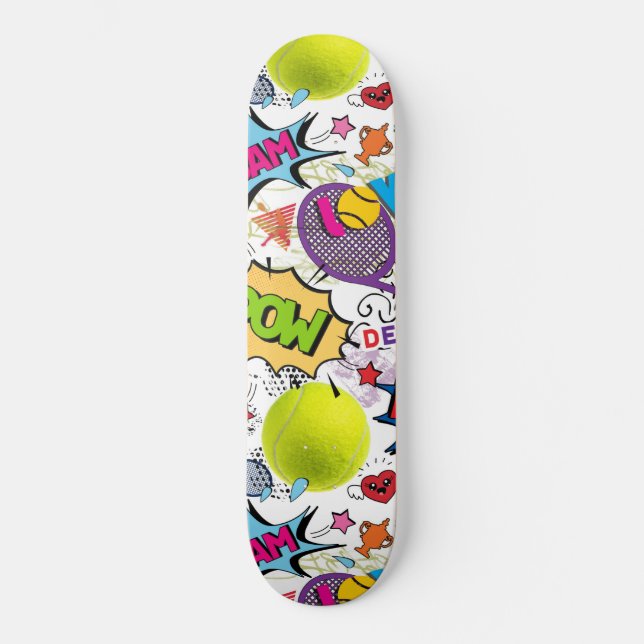😍 🤩 Eclectic tênis com 🎾 padrão Skateboard (Frente)