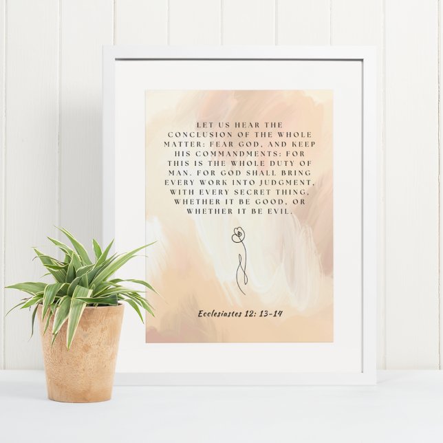 Eclesiastes 12:13-14 KJV Poster - Personalizável (Criador carregado)
