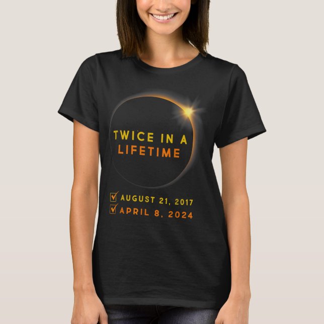 Eclipse Camisa Duas Vezes Na Vida 2024 Eclipse Sol (Frente)