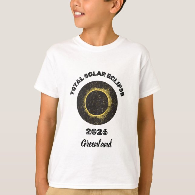 Eclipse Solar Total 2026 Totalidade Camiseta Infan (Frente)