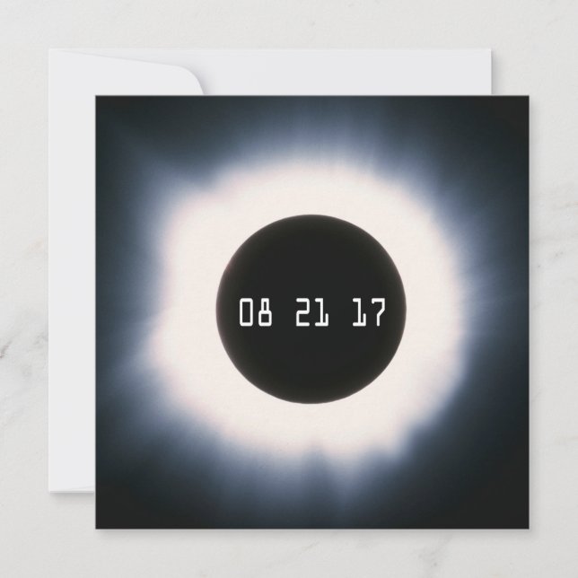 Eclipse Solar Total de agosto de 2017 em preto e b (Frente)