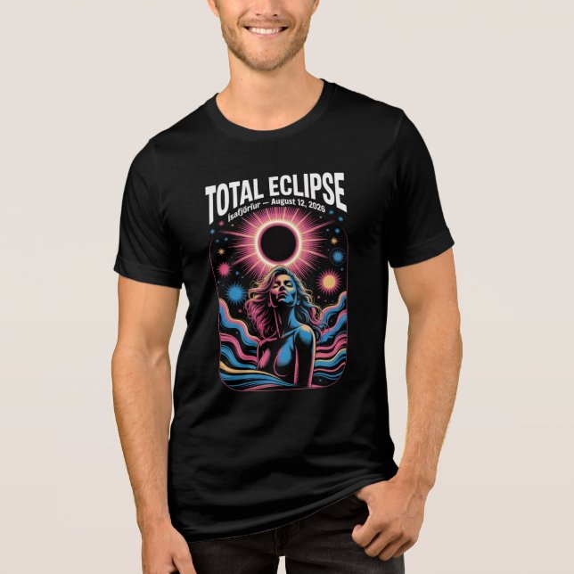 Eclipse Total do Sol 12 de Agosto de 2026 Ísafjörð (Frente)