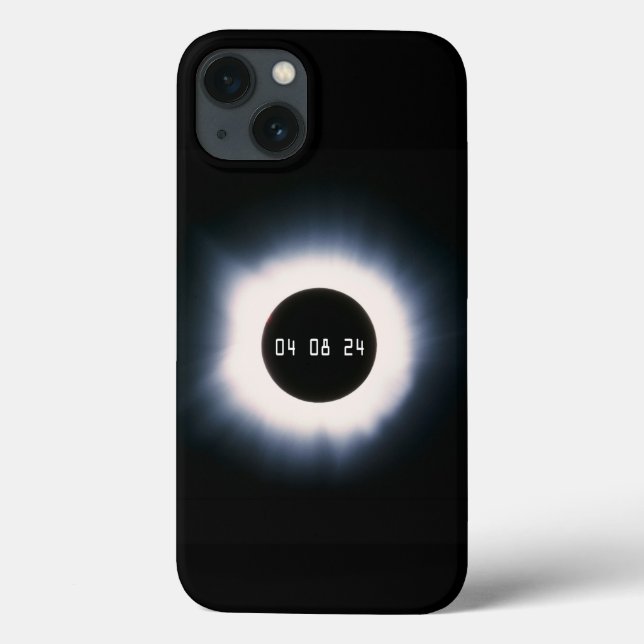 Eclipse Total do Sol em 2024 em Preto e Branco (Verso)
