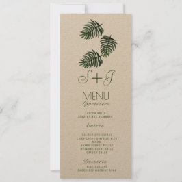 Eco Tropical Botânica Palm Leaf Drop- Kraft Menu