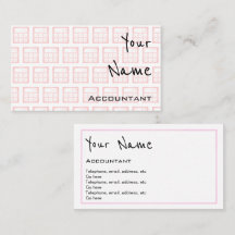 "Ecoa" cartões de visitas do contador