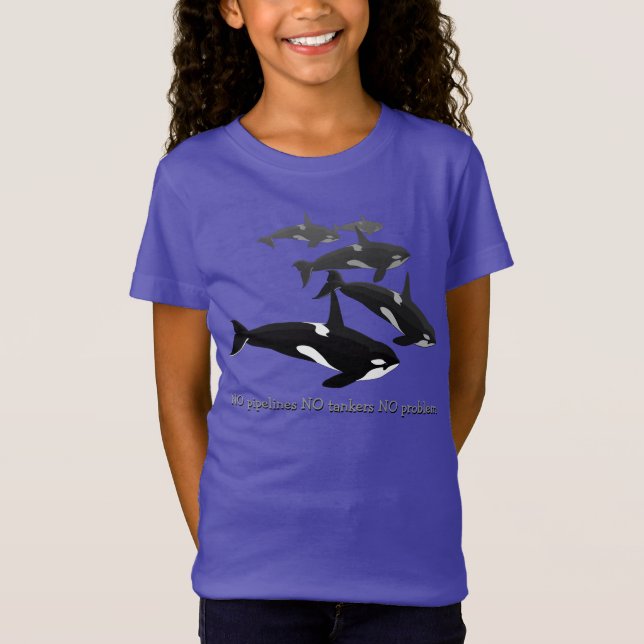 Economias da camisa da baleia da orca do miúdo as (Frente)