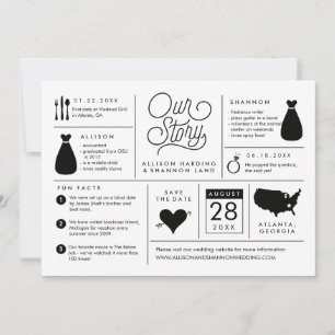 Economias de Infographic o anúncio do noivado da