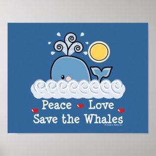 Economias do amor da paz o poster das baleias