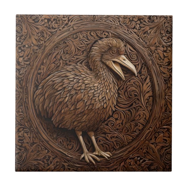 "Ecos da Extinção: Arte de Madeira Dodo" (Frente)