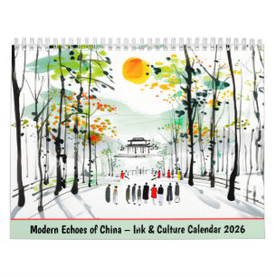 Ecos Modernos da China – Calendário de Tinta e Cul