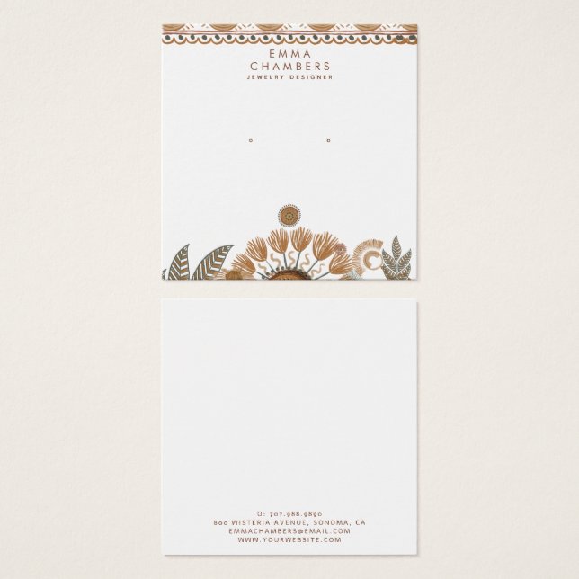 Ecrã Boho Terracotta Earring (Frente & Verso)