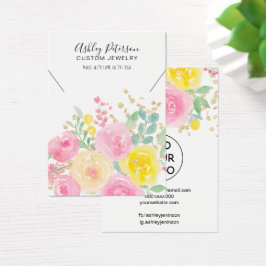 Ecrã de colar de joalharia flórica cor de rosa