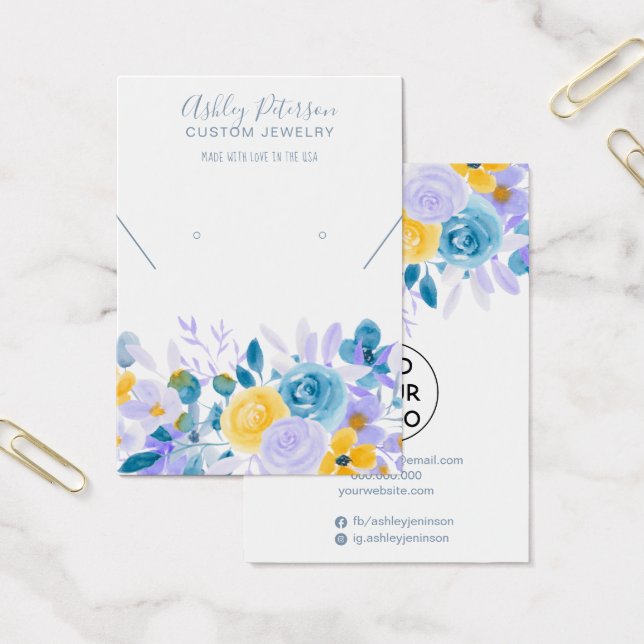 Ecrã de colar de joias de lavanda floral (Escritótio)