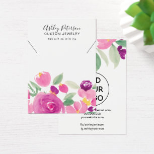Ecrã de colar de joias florais roxas