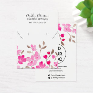 Ecrã de colar para brinco de joias florais cor de