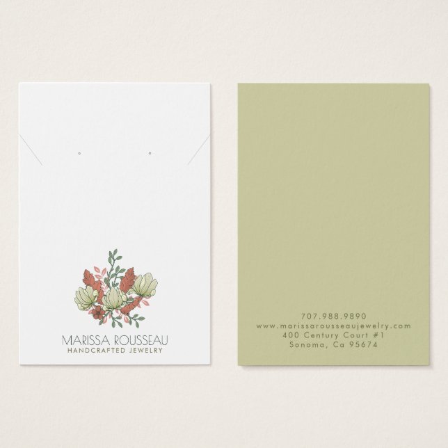 Ecrã Rustic Terracotta Sage Earrando Colar (Frente & Verso)