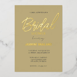 Ecru Chá de panela simples moderno Dourado