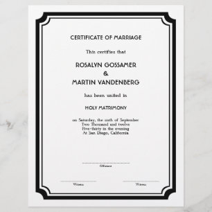 Ecru edding do certificado da lembrança preta do