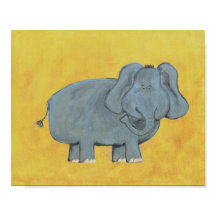 Ed Elephant Nursery Art - IMPRESSÃO