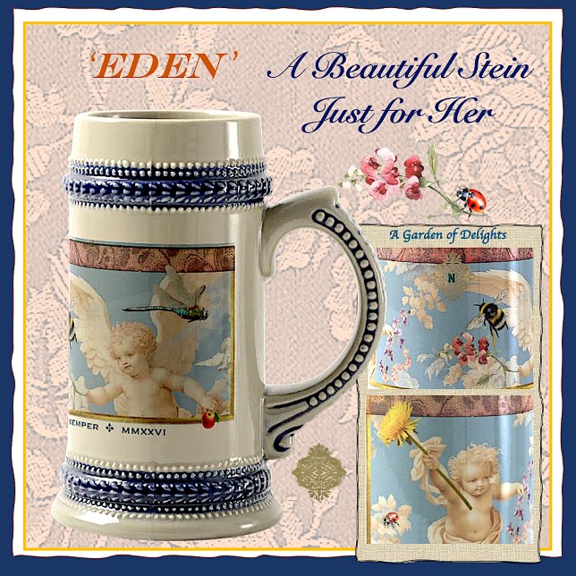 'Eden' Stein (For her most beautiful celebrations & milestones 'Eden' is a woman's stein to display or partake of)