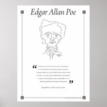 Edgar Allan Poe - Poster de Cotação de Escrevendo