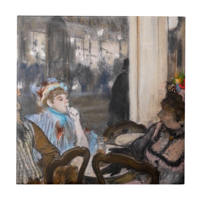 Edgar Degas - Mulheres num Café Terrace à Noite (Frente)