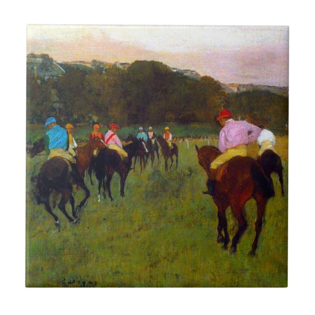 Edgar Degas Race Horses em Longchamp (Frente)