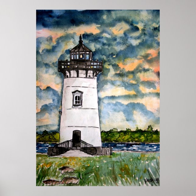 Edgartown Lighthouse Marthas Poster (Frente)