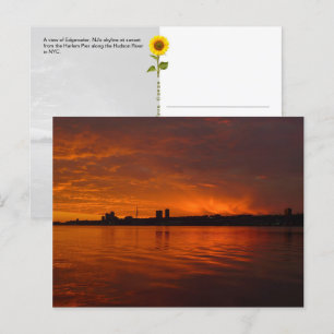 Edgewater, NJ Skyline - cartão postal H