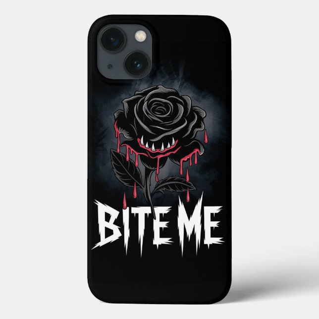 Edgy 'Bite Me' Gótico Rosa (Verso)