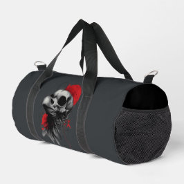Edgy Crow Skull Gothic Grunge Tactical Duffel Bag