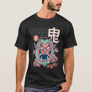 Edição de Camiseta Oni Japonesa Yokai Mask