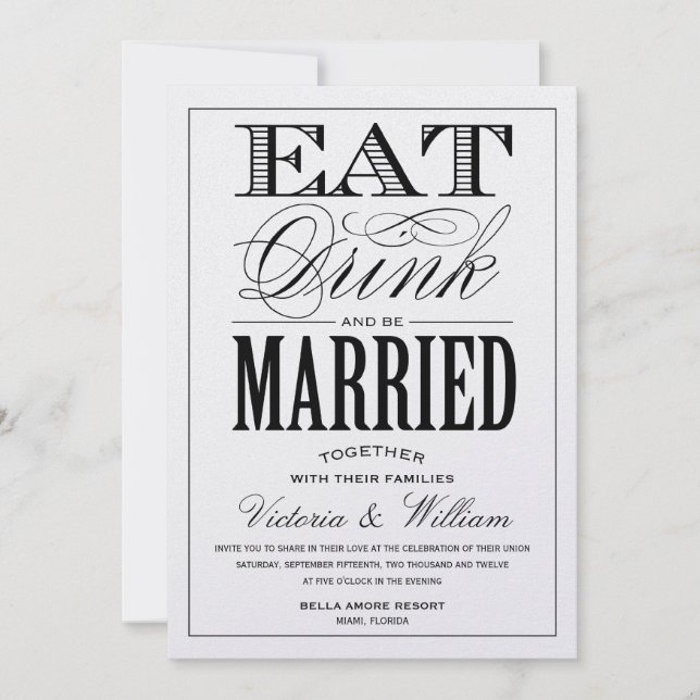 EDIÇÃO DO INVERNO SHIMMER| CONVITE DE CASAMENTO 2 (Frente)